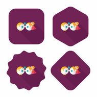 wedding couple flat icon with long shadow eps10 N197