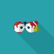 wedding couple flat icon with long shadow eps10 N200