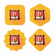 wedding photo flat icon with long shadow eps10 N44
