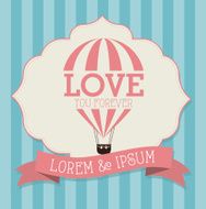 Air balloon over white background vector illustration