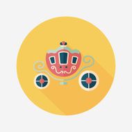 wedding carriage flat icon with long shadow eps10 N14