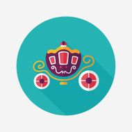 wedding carriage flat icon with long shadow eps10 N17