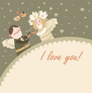 Cute angels celebrating Valentine's Day N2