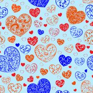 Seamless pattern of hearts N34