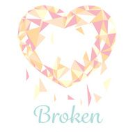 broken polugonal heart