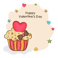 Delicious cupcake for Valentine&#039;s Day