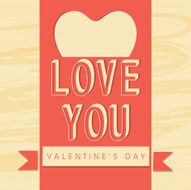 Greeting card design for Happy Valentine&#039;s Day celebration