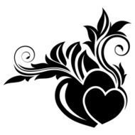 Valentine day floral design element N2