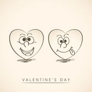 Valentine&#039;s Day celebration with funny hearts