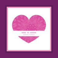 Vector pink abstract flowers texture heart symbol frame pattern invitation