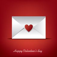 Valentine envelope with heart as symbol of romance and love N2