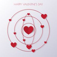 Heart Paper Sticker With Shadow Valentine&#039;s day vector illustrat N2