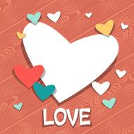 Background with Valentine's and Wedding stickers