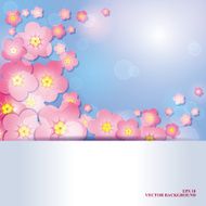 Spring gentle background with pink flowers