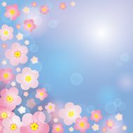 Spring gentle background with pink flowers N2
