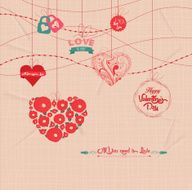 Sparkling valentines day ornaments