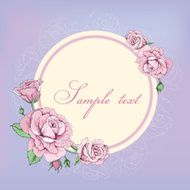 Vintage card with flower N2