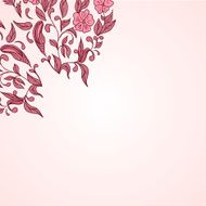 Hand drawn decorative background with flowers N2