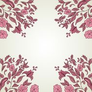 Hand drawn decorative vector background with flowers N2