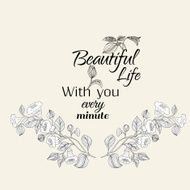 Abstract background with flowers in vintage style N3