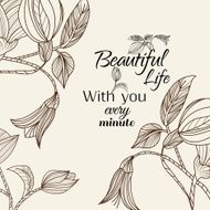 Abstract background with flowers in vintage style N4
