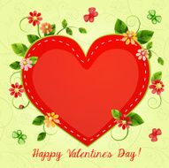 Valentine's day card with beautiful flowers N2
