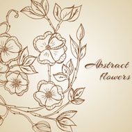 Abstract background with flowers in vintage style N5