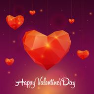 Polygonal red heart N2