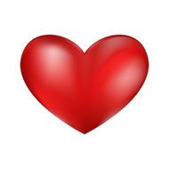 Shiny 3d vector heart Valentine day background