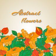 Floral spring background with swirls and flowers N2