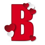 Alphabet Letters With Red Heart Valentine Day N23