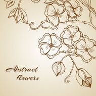 Abstract background with flowers in vintage style N9