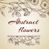 Abstract background with flowers in vintage style N10