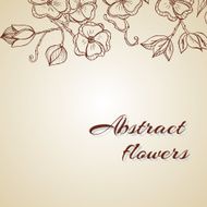 Abstract background with flowers in vintage style N12