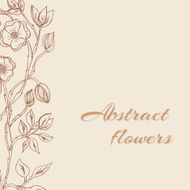 Abstract background with flowers in vintage style N13