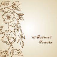Abstract background with flowers in vintage style N14