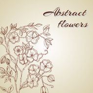 Abstract background with flowers in vintage style N15