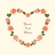 Watercolor frame of roses