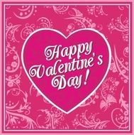 Valentines day vintage lettering background - vector stock N3