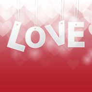 Heart Paper Sticker With Shadow Valentine's day vector illustrat N17