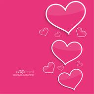 Abstract background with red and white hearts