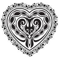 Valentine`s Day tatto heart N2