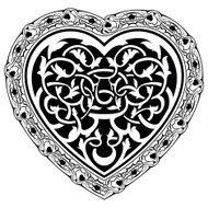 Valentine`s Day tatto heart N3