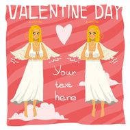Happy valentine day greeting card