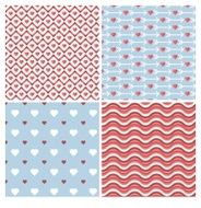 vector Valentine&#039;s day patterns