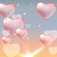Pink Heart Balloons N5