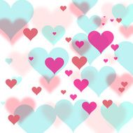 Vintage Valentine&#039;s Day Hearts background