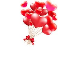 Elegant Valentines day heart balloons EPS 10