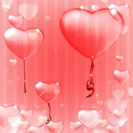 03 Striped Pink heart background