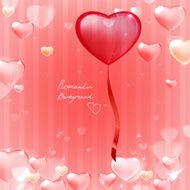 02 Striped Pink heart background
